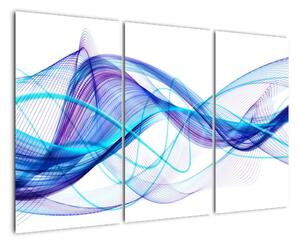 Obraz: abstraktní modrá vlna (120x80cm)