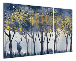 Obraz jelen v lese (120x80cm)