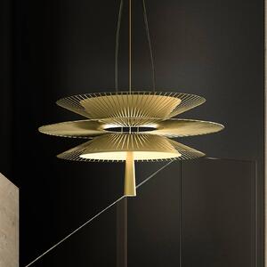 Forestier Závěsné svítidlo Gravity 2 Ø68cm krémová, Mosaz / zlato, Kuchyň, kov, Design