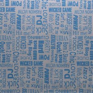 Samolepící tapety text modrý 12836, rozměr 45 cm x 15 m, GEKKOFIX