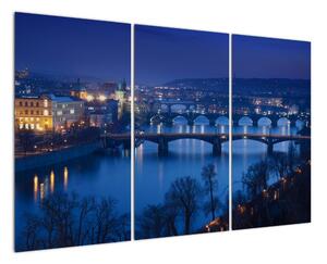 Obraz večerní Prahy (120x80cm)