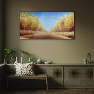 Obraz na skle Obraz na skle Podzimní lesní obloha