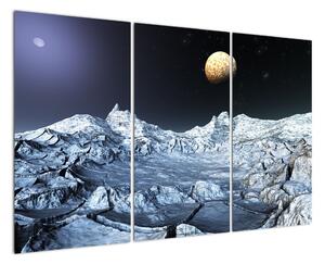 Obraz měsíční krajiny (120x80cm)