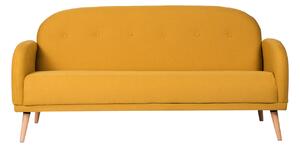 Hořčicově žlutá látková dvoumístná pohovka Somcasa Chicago 186 cm