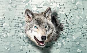Vliesová fototapeta 3D vlk, rozměr 152,5 cm x 104 cm, fototapety 2941 VE L, IMPOL TRADE