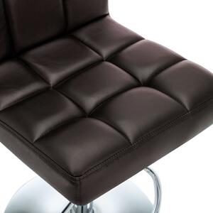 Barové stoličky Breen - umělá kůže - 2 ks | hnědé