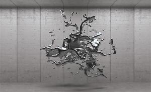 Vliesová fototapeta 3D šedý abstrakt na betonovém podkladu rozměr 152,5 cm x 104 cm, fototapety 8-013VEL, IMPOL TRADE