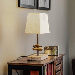 Stolní lampa Seregon s látkovým stínidlem, výška 39 cm