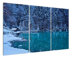 Obraz zimního jezera (120x80cm)