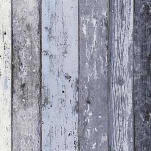 Vliesové tapety na zeď Wood´n Stone 855060, dřevěné desky modré, rozměr 10,05 m x 0,53 m, A.S.Création
