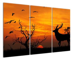 Obraz - jelen na podzimní louce (120x80cm)