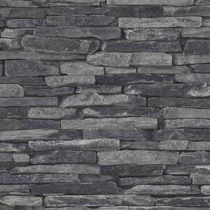 Vliesové tapety na zeď Wood´n Stone 91422-4, kámen skládaný šedý, rozměr 10,05 m x 0,53 m, A.S.Création