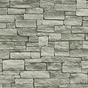 Vliesové tapety na zeď Wood´n Stone 95871-2, kámen skladaný hnědý, rozměr 10,05 m x 0,53 m, A.S.Création