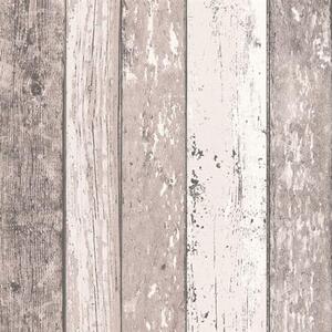Vliesové tapety na zeď Wood´n Stone 855053, dřevěné desky hnědo-bílé, rozměr 10,05 m x 0,53 m, A.S.Création