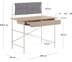 Dřevěný psací stůl Kave Home Yamina 100 x 62 cm
