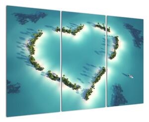 Obraz srdce v moři (120x80cm)