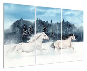 Obraz běžících koní (120x80cm)