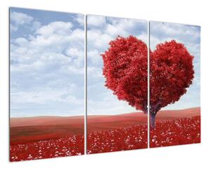 Červené srdce - obraz (120x80cm)