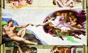 Fototapety, rozměr 368 cm x 254 cm, Michelangelo Stvoření Adama, IMPOL TRADE 1521 P8