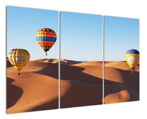 Obraz- horkovzdušné balóny v poušti (120x80cm)
