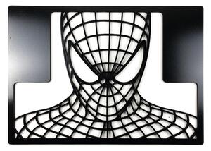 Dřevěná nástěnná dekorace Spiderman portrét černý