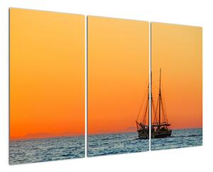 Plachetnice na moři - moderní obraz (120x80cm)