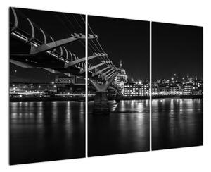 Černobílý obraz mostu (120x80cm)