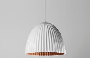 Nordic Design Bílo měděné kovové závěsné světlo Liss 50 cm