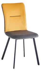 VLADENA jídelní židle, žlutá/šedá
