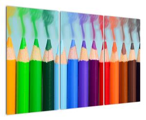 Obraz barevných pastelek (120x80cm)