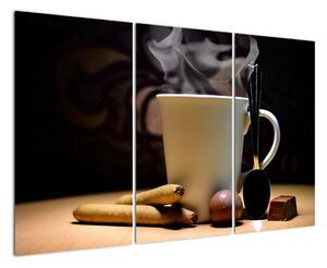 Obraz do kuchyně - šálek s kávou (120x80cm)