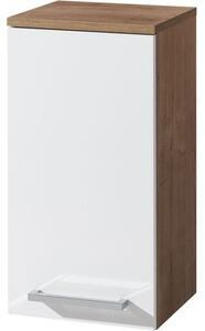 EBS Pure Skříňka horní 63x33 cm, bílá/dub Ribbeck, pravá