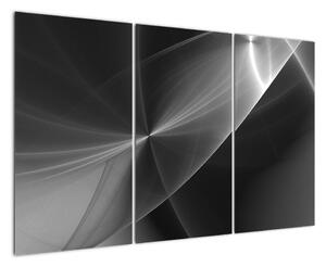 Černobílý abstraktní obraz (120x80cm)