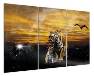 Lev a lvíče - obraz (120x80cm)