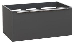 EBS Nevio Skříňka umyvadlová 81 cm, 1 zásuvka, antracitově šedá