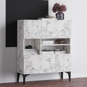 HezkýNábytek.cz Skříňka Kirsten (mramor carrara). 1102233