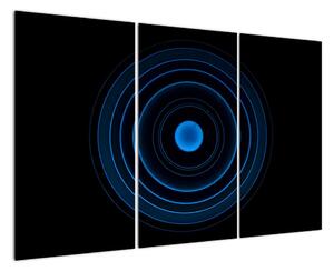Modré kruhy - obraz (120x80cm)