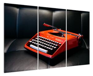 Obraz červeného psacího stroje (120x80cm)