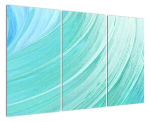 Zelenomodrý abstraktní obraz (120x80cm)