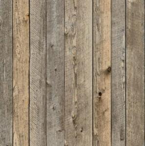 Vliesové tapety na zeď PL81002-43, dřevěné obložení tmavě hnědé, rozměr 10,05 m x 0,53 m, IMPOL TRADE