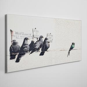Obraz na plátně Obraz na plátně Protestující Birds Banksy
