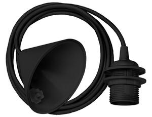 Černý textilní napájecí kabel ke světlům UMAGE Cord 210 cm