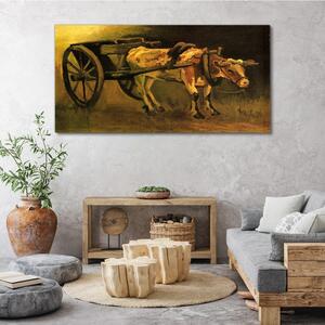 Obraz na plátně Obraz na plátně Vozík a ox van gogh