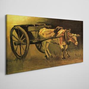 Obraz na plátně Obraz na plátně Vozík a ox van gogh