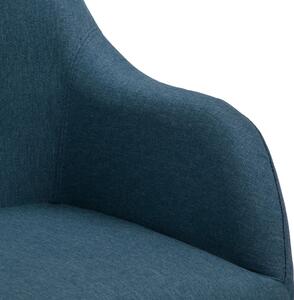 Otočná jídelní židle modrá textil