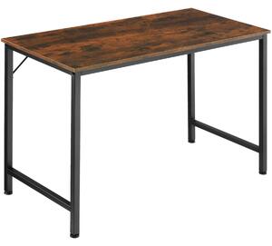 Tectake 404461 psací stůl jenkins - industriální dřevo tmavé, rustikální,120 cm