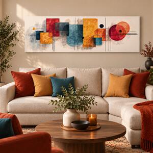 Obraz na plátně - V křehké rovnováze FeelHappy.cz Rozměr obrazu (Šířka x Výška): 120 x 40 cm