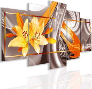 Abstraktní obraz lilie Orange Velikost (šířka x výška): 100x50 cm