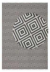 Černo-bílý venkovní koberec NORTHRUGS Karo, 200 x 290 cm