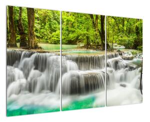 Obraz lesních vodopádů (120x80cm)